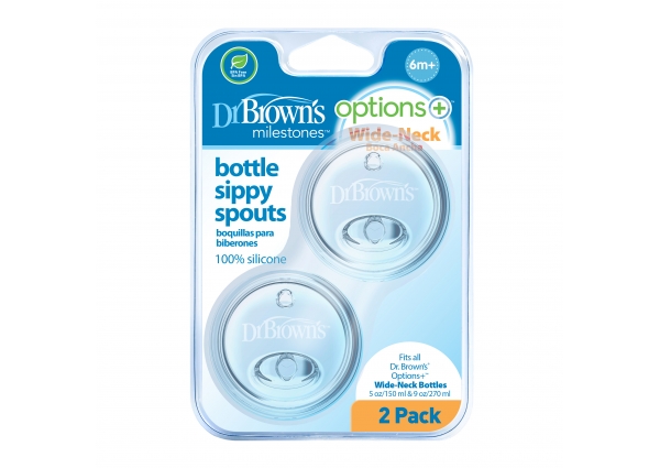 Dr Brown's Options+ Sippy Spout Teat (6m+) Twin Pack